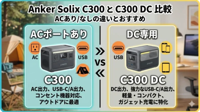 Anker Solix C300とC300 DC比較のカバー画像