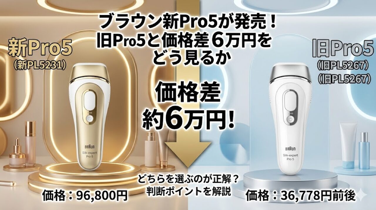 ブラウン新Pro5が4月中旬発売 旧Pro5と価格差6万円をどう見るか【2026年4月】