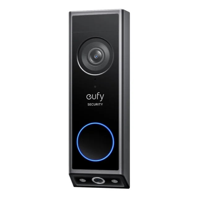 Video Doorbell E340の黒いドアホン型カメラ正面