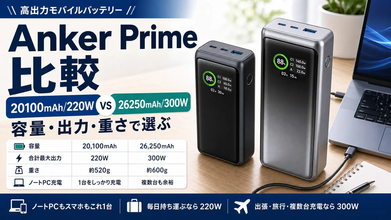 anker-prime-power-bank-20100-220w-26250-300w アイキャッチ画像