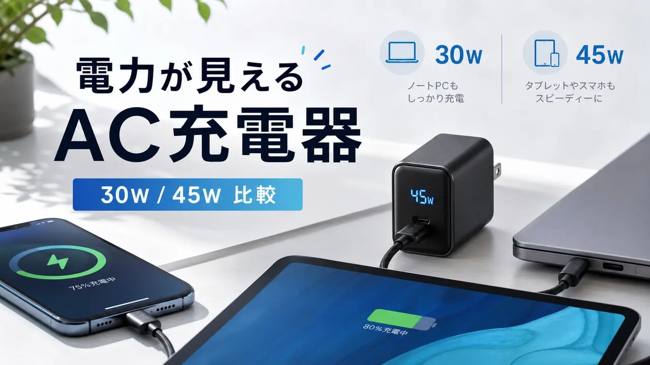 elecom-power-display-ac-charger-30w-45w アイキャッチ画像