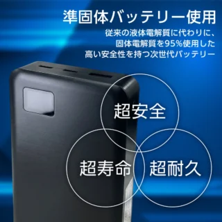 YSN準固体モバイルバッテリー3モデル