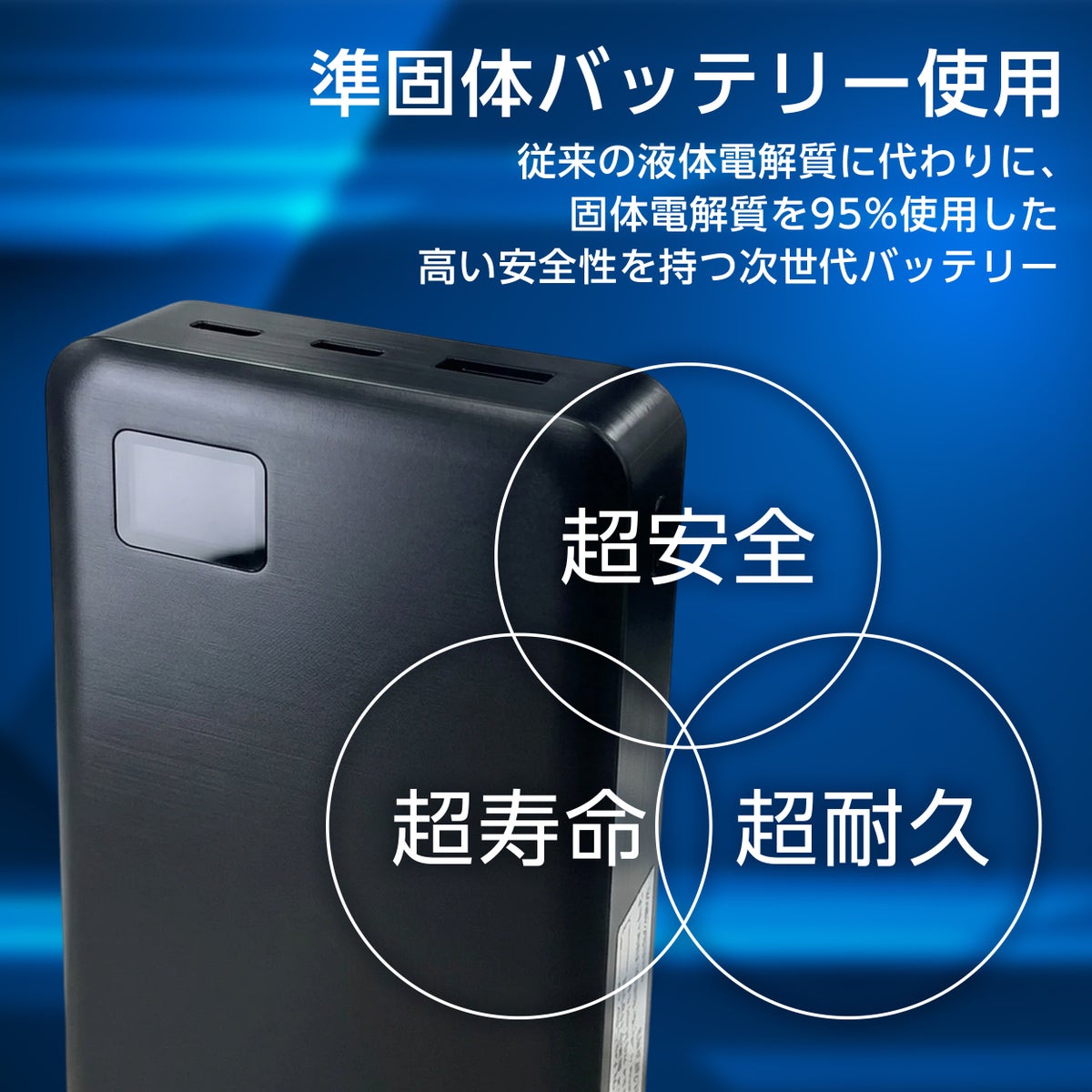 YSN準固体モバイルバッテリー3モデル