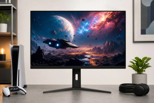 JAPANNEXT 4K 120Hzクラスの比較イメージ。PS5や映像視聴向けの27インチモニター。