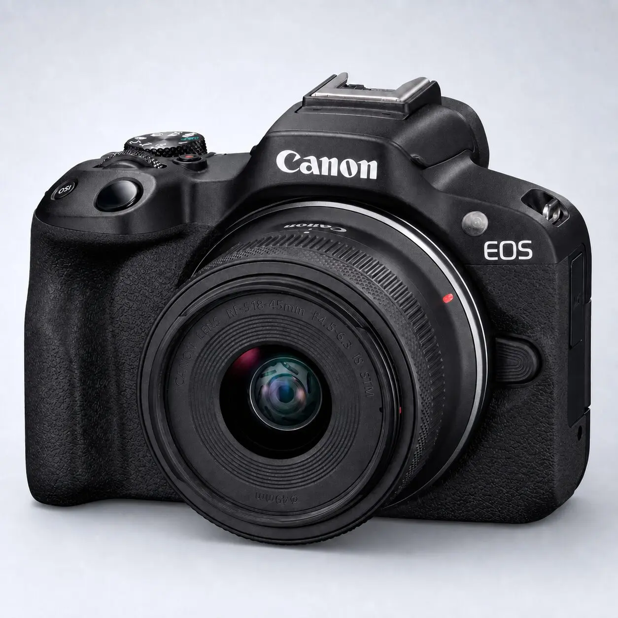 Canon EOS R50とRF-S18-45 IS STMレンズの外観
