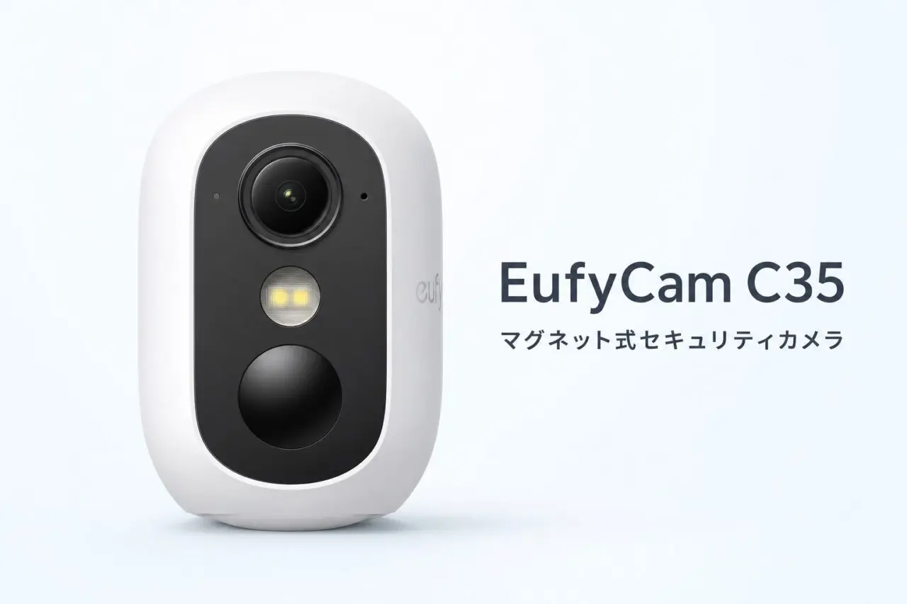 EufyCam C35マグネット式セキュリティカメラの製品図