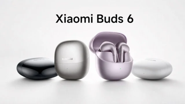 Xiaomi Buds 6のブラック・グレー・パープル・ホワイト4色