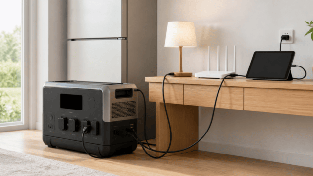 家庭のバックアップ用途で使う大型ポータブル電源のイメージ