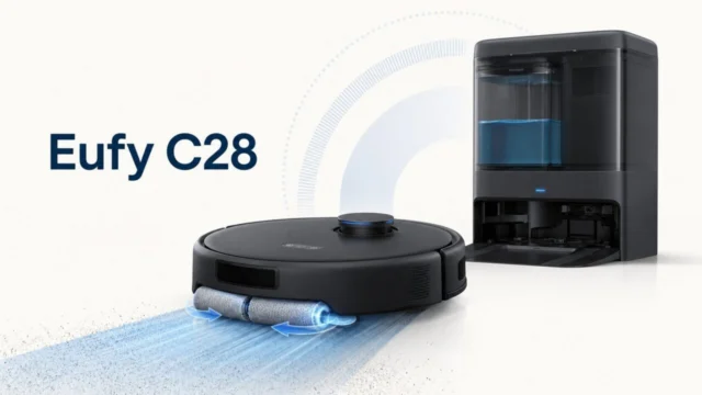 Eufy C28のローラーモップ方式を示す概念図