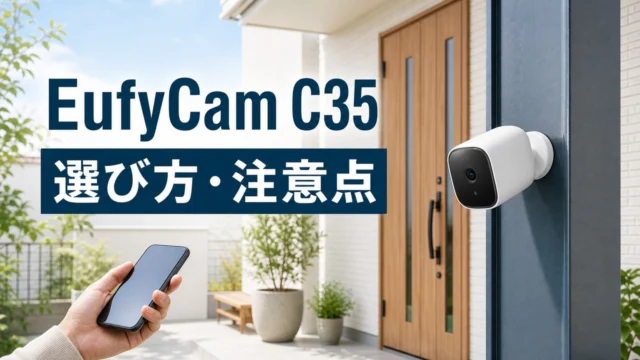 EufyCam C35の選び方・注意点を示すアイキャッチ画像