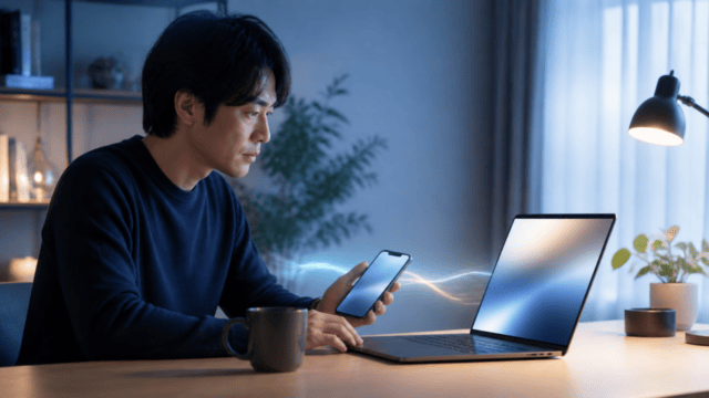ノートPCとスマートフォンを連携して使うこれからの作業環境イメージ