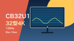 INNOCN CB32U1の32型4K・120Hz・Mac Viewを表す編集イラスト