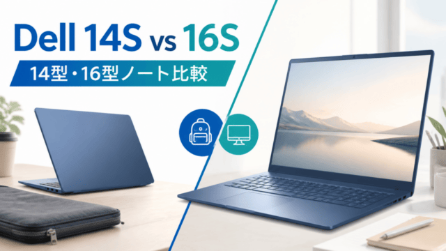 Dell 14SとDell 16Sの14型・16型ノート比較イメージ