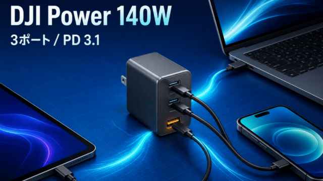 DJI Power 140W GaN充電器は誰向け？140W・3ポート・PD 3.1と注意点を表す比較イラスト