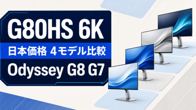 Samsung Odyssey G80HS 6Kを含む4モデルの日本価格と選び方を比較するアイキャッチ画像