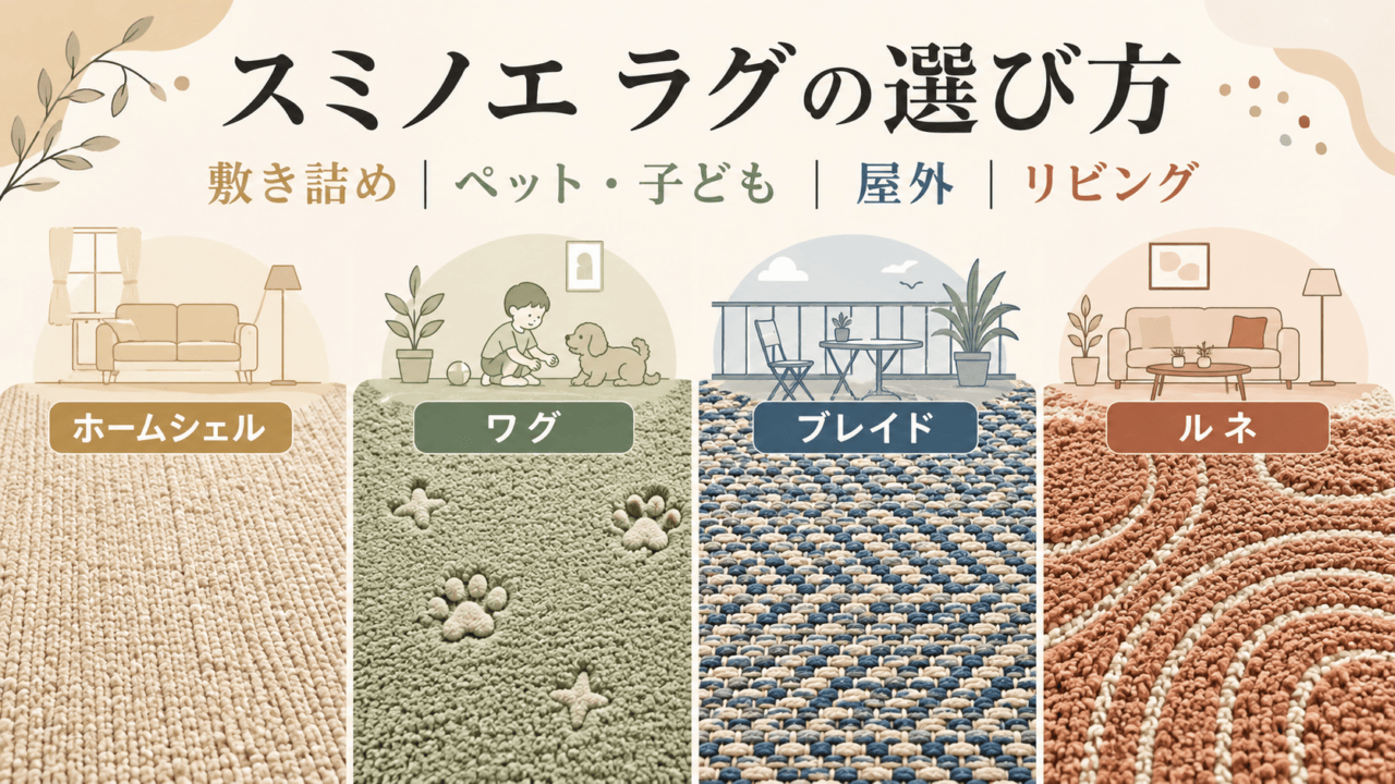 スミノエ4シリーズを用途別に選ぶオリジナル比較イラスト