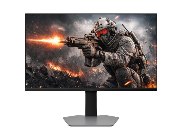 TCL 27P2Aの本体とスタンド（公式外観画像）