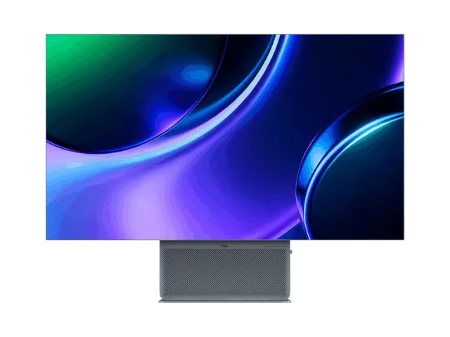 TCL 32X3Aの本体とスタンド（公式外観画像）