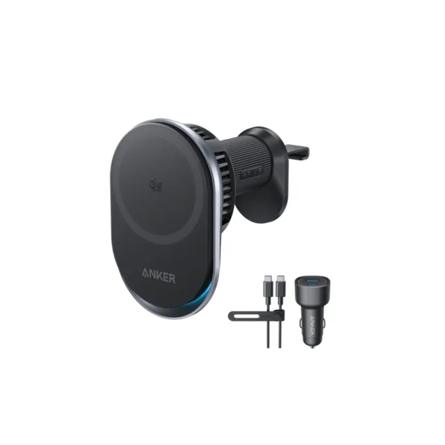 Anker B2933N11ブラックの冷却付き充電パッド、フック、付属USB-Cケーブルとカーチャージャー