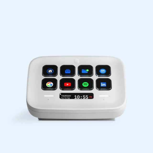 Stream Deck Neo ホワイトの8キーと下部の表示窓