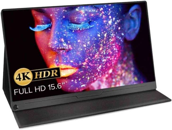 モバイルモニター EVICIV 15.6インチ モバイルディスプレイ 4K Adobe100%色域 HDR 薄型 IPSパネル USB Type-C/標準HDMI/mini DP スリーブケース付 EVC-1504